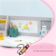 Pemberly Row Toddler Desk and Chair Set Kids Writing Desk Study-Gray