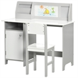 Pemberly Row Toddler Desk and Chair Set Kids Writing Desk Study-Gray