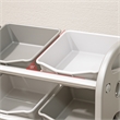Pemberly Row Kids Toy Storage Organizer with Removable Bins-Gray