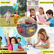 Pemberly Row Kids Table Chair Set Multicolor 4 Piece Set for Play and Dining