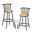 Pemberly Row Adjustable Height Metal Bar Stools Set of 2 Brown