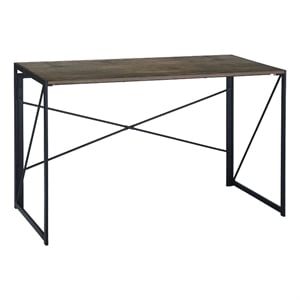 Pemberly Row 47&quot Home Office Desk Computer Writing Study Table Black