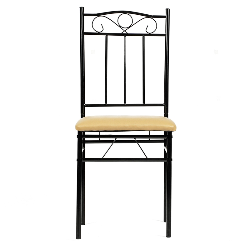 Pemberly Row 6 Piece Dining Set with PU Leather Seats Perfect for Home Beech