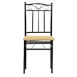 Pemberly Row 6 Piece Dining Set with PU Leather Seats Perfect for Home Beech