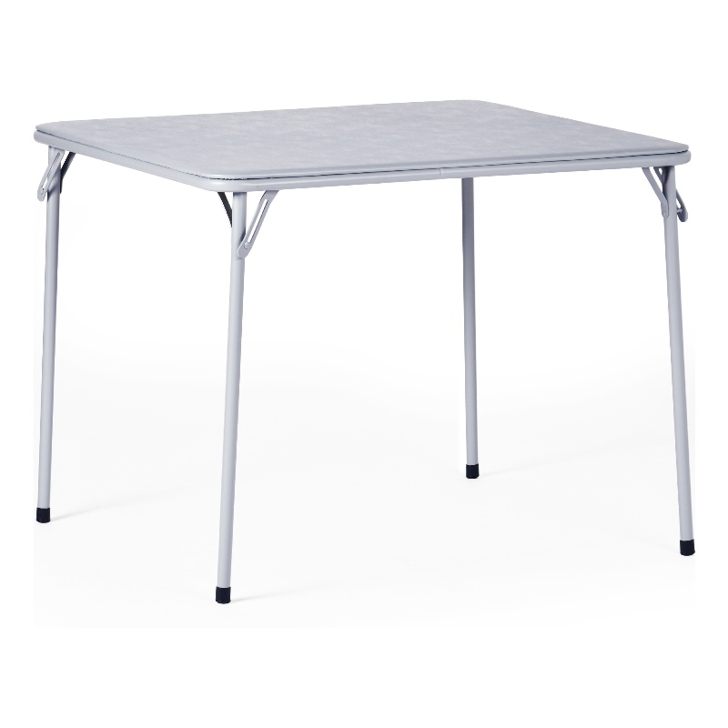 Pemberley Row Steel Gray Folding Table Rectangular Portable