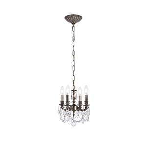 Pemberly Row Traditional 10&quot 4 Light Royal Crystal Chandelier