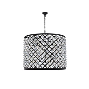 Pemberly Row Transitional 36&quot 12 Light Royal Crystal Pendant Lamp