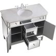 Pemberley Row Marble Carrara White Bathroom Vanity Rectangular Soft Closing Drawers 42