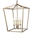 Pemberly Row 4-Light Transitional Metal Pendant in Vintage Silver