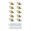 Pemberly Row Zinc Alloy Cup Bar Pull Multipack in Gold (Set of 10)
