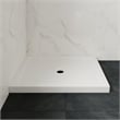Pemberley Row Fiberglass White Shower Base Rectangular Textured 40