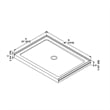 Pemberley Row Fiberglass White Shower Base Rectangular Textured 40