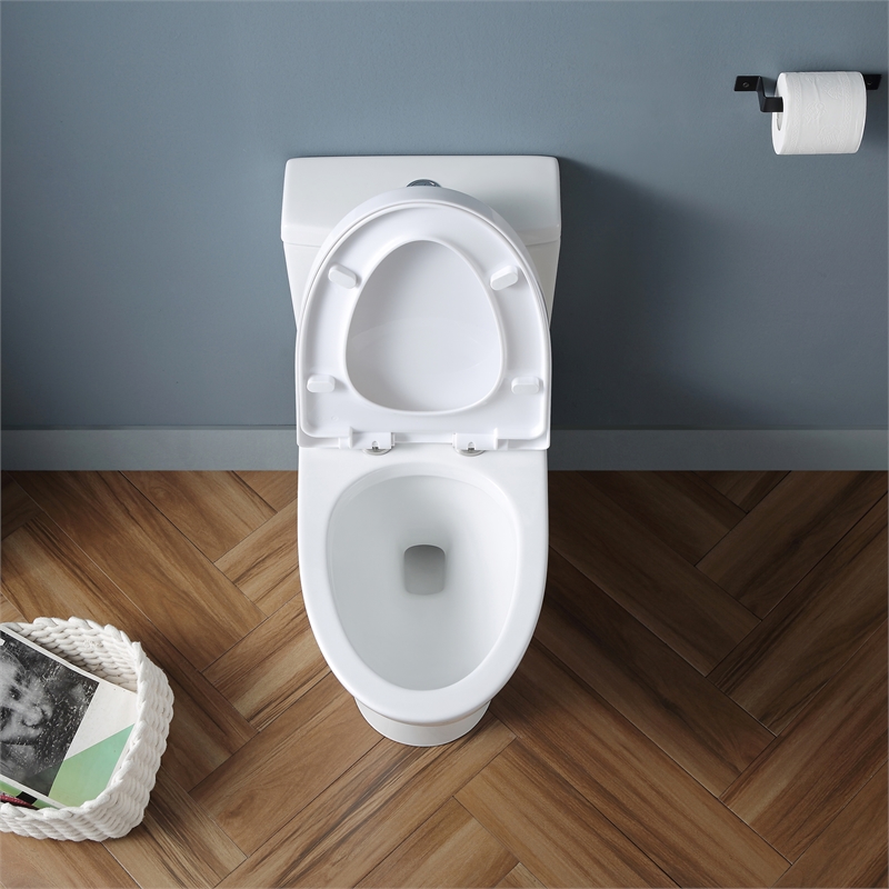 Pemberly Row 2-Pc 1.1/1.6 GPF Dual-Flush Elongated Toilet in White Seat Included