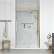 Pemberly Row Modern Gold Shower Kit Base and Door 32