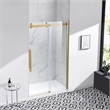 Pemberly Row Modern Gold Shower Kit Base and Door 32