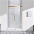 Pemberly Row Modern Gold Shower Kit Base and Door 32