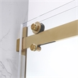 Pemberly Row Modern Gold Shower Kit Base and Door 32