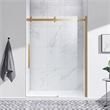 Pemberly Row Modern Gold Shower Kit Base and Door 32