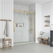 Pemberly Row Modern Gold Shower Kit Base and Door 32