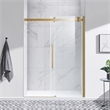 Pemberly Row Modern Gold Shower Kit Base and Door 32