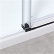 Pemberly Row Matte Black Corner Shower Kit Base and Door 32