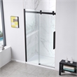 Pemberly Row Matte Black Shower Kit Base and Door 32