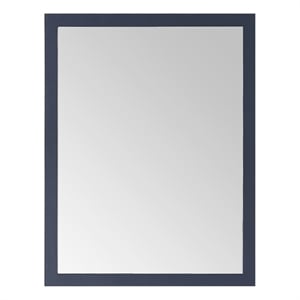 Pemberly Row Modern 28&quot x 36&quot Framed Wall Mirror in Midnight Blue