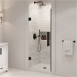 Pemberly Row 32 x 32 x 74-3/4 Shower Kit with Base and Door in Black