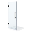 Pemberly Row 32 x 32 x 74-3/4 Shower Kit with Base and Door in Black