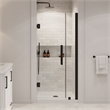 Pemberly Row 36 x 36 x 74-3/4 Shower Kit with Base and Door in Black