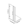 Pemberly Row 36 x 36 x 74-3/4 Shower Kit with Base and Door in Black