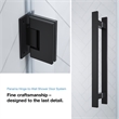 Pemberly Row 36 x 36 x 74-3/4 Shower Kit with Base and Door in Black