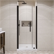 Pemberly Row 36 x 36 x 74-3/4 Shower Kit with Base and Door in Black