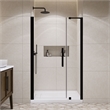 Pemberly Row 48 x 36 x 74-3/4 Shower Kit with Base and Door in Black