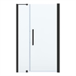 Pemberly Row 48 x 36 x 74-3/4 Shower Kit with Base and Door in Black