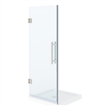 Pemberly Row 32 x 32 x 74-3/4 Shower Kit with Base and Door in Satin Nickel