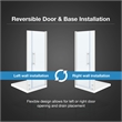 Pemberly Row 36 x 36 x 74-3/4 Shower Kit with Base and Door in Satin Nickel