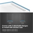 Pemberly Row 48 x 36 x 74-3/4 Shower Kit with Base and Door in Satin Nickel