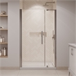 Pemberly Row 48 x 36 x 74-3/4 Shower Kit with Base and Door in Satin Nickel