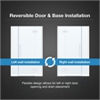 Pemberly Row 48 x 32 x 74-3/4 Shower Kit with Base and Door in Satin Nickel