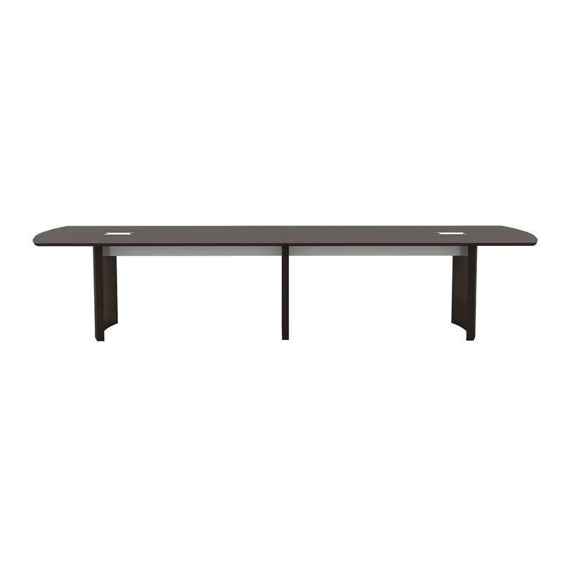 Pemberly Row Engineered Wood Conference Table in Mocha Brown