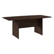 Pemberly Row 72W Boat Shaped Conference Table in Black Walnut - Engineered Wood