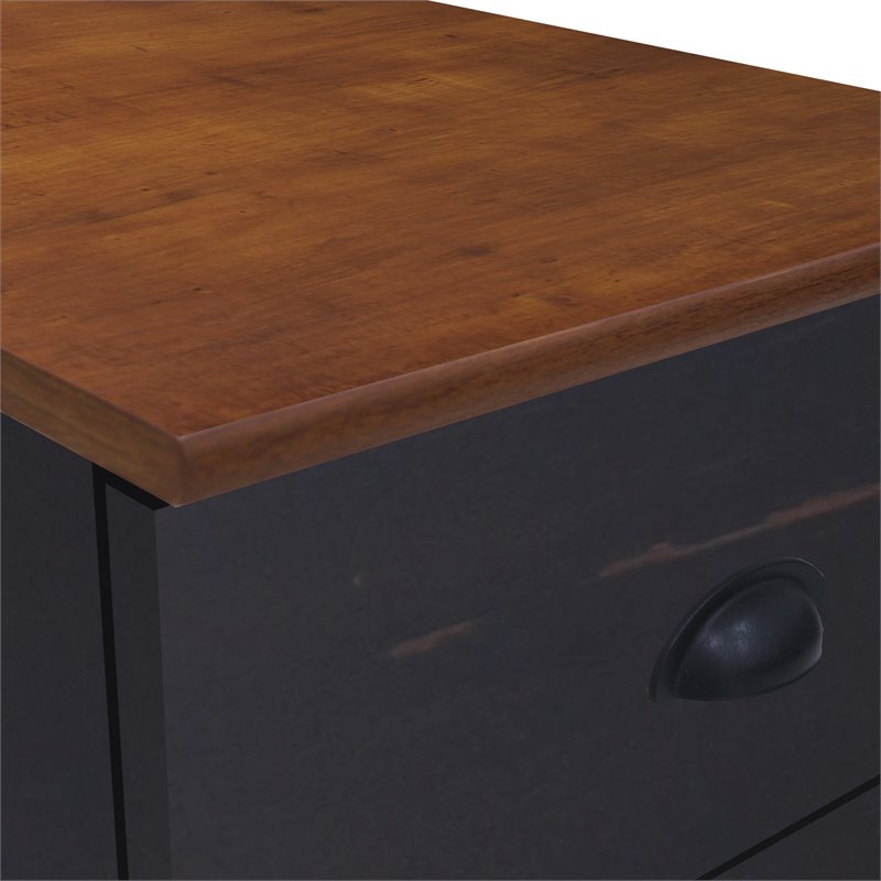 Pemberly Row Modern Farmhouse Wood Mobile File Cabinet in Espresso