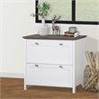 Pemberly Row Contemporary Wood File Cabinet in Gray Oak/White