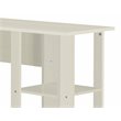Pemberly Row L-Shaped Transitional Wood Executive Desk in Antique White