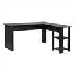 Pemberly Row L-Shaped Modern Wood Executive Desk in Cape Code Gray