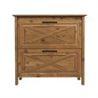 Pemberly Row 2-Drawer Modern Wood Lateral File Cabinet in Rustic Brown