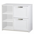 Pemberly Row Wood 2 Drawer File Cabinet With 3 Shelf in White