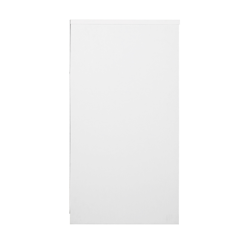 Pemberly Row Wood 2 Drawer File Cabinet With 3 Shelf in White
