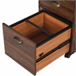 Pemberly Row Mobile Wood Filing Cabinet With 3 Drawer in Walnut